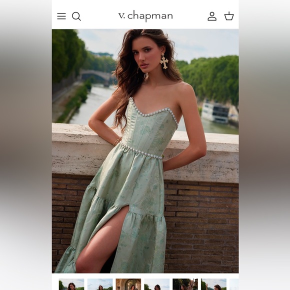 V Chapman Sage Gown - Picture 2 of 9